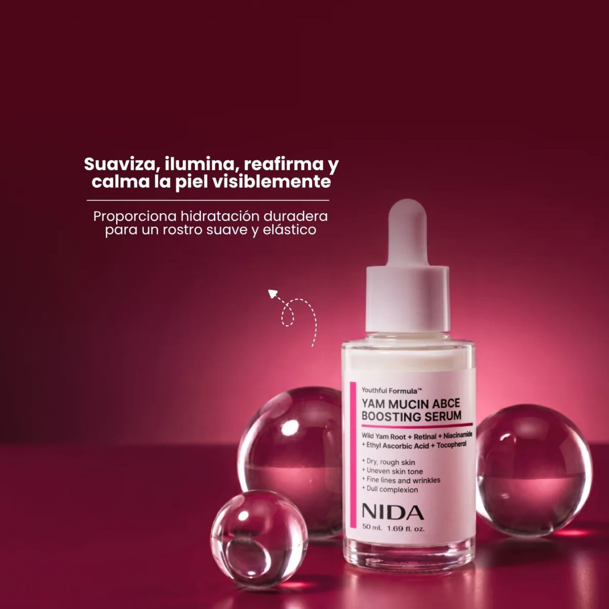 Nida Youthful Formula Yam Mucin ABCE Boosting Serum 50ml3