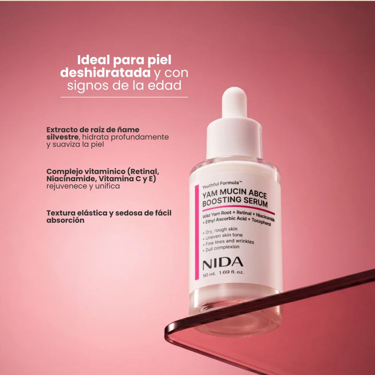 Nida Youthful Formula Yam Mucin ABCE Boosting Serum 50ml4