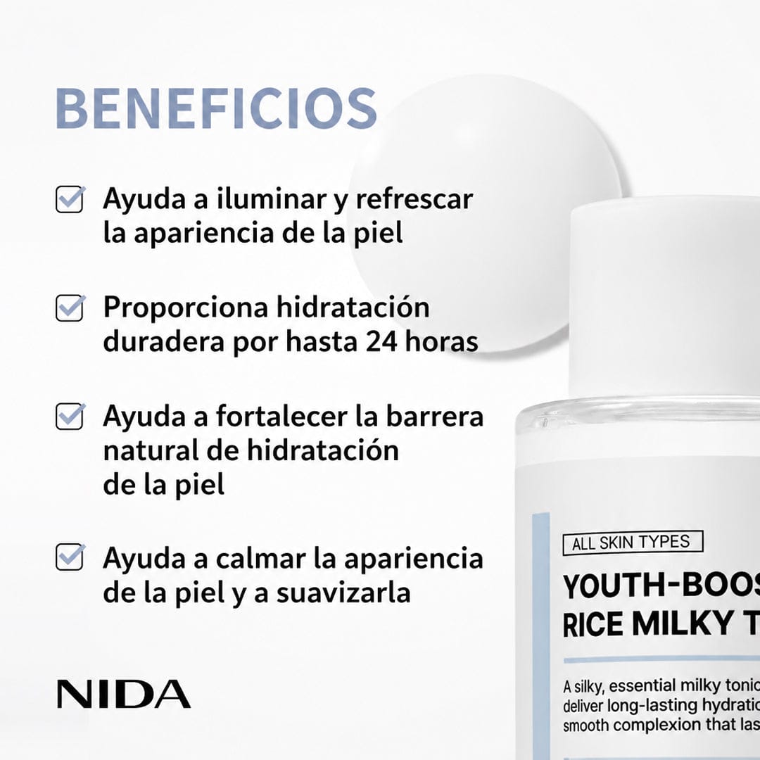 Nida Youth Boosting Rice Milky Toner 150ml5
