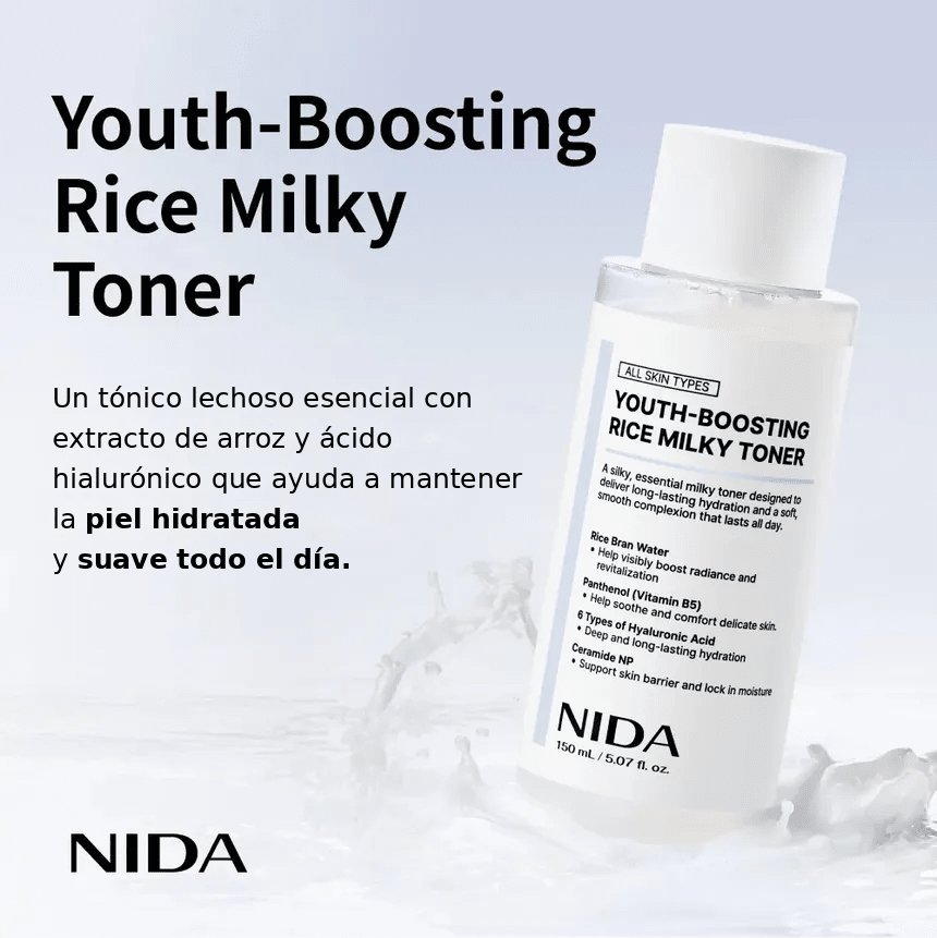 Nida Youth Boosting Rice Milky Toner 150ml7