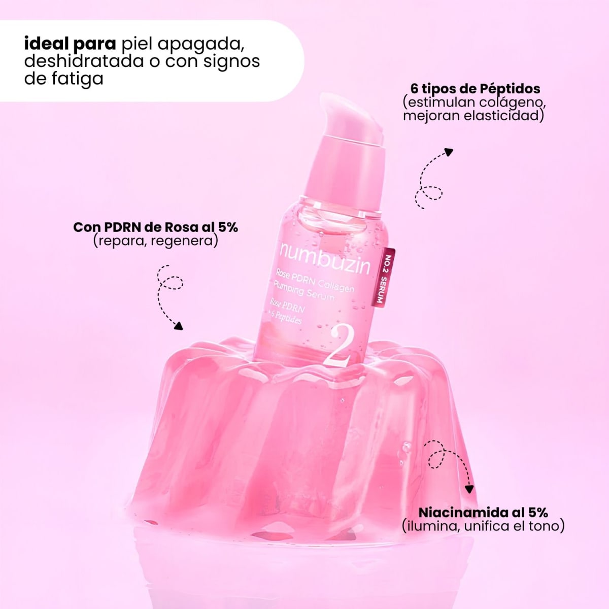 Numbuzin N°2 Rose PDRN Collagen Pluping Serum 30ml4