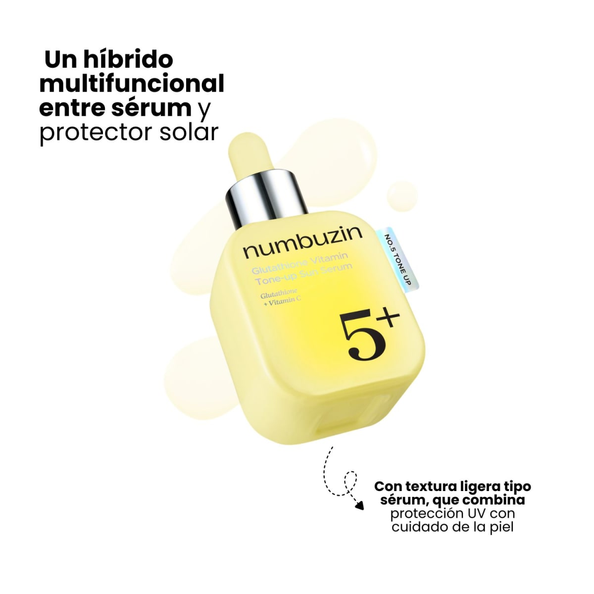 Numbuzin N°5+ Glutathione Vitamin Tone-up Sun Serum 30ml2