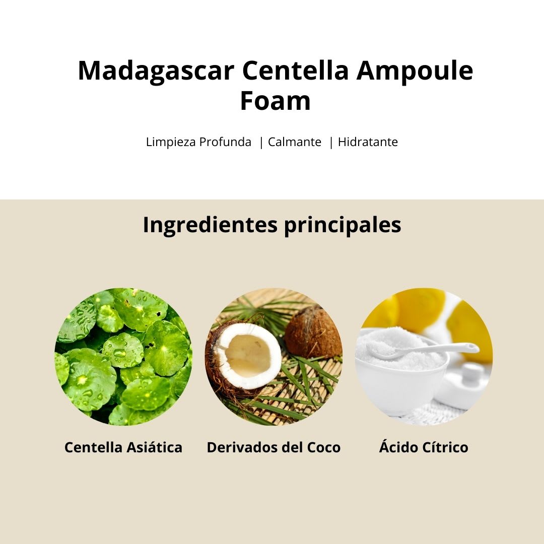 SKIN1004 Madagascar Centella Ampoule Foam 125ml Limpiador4