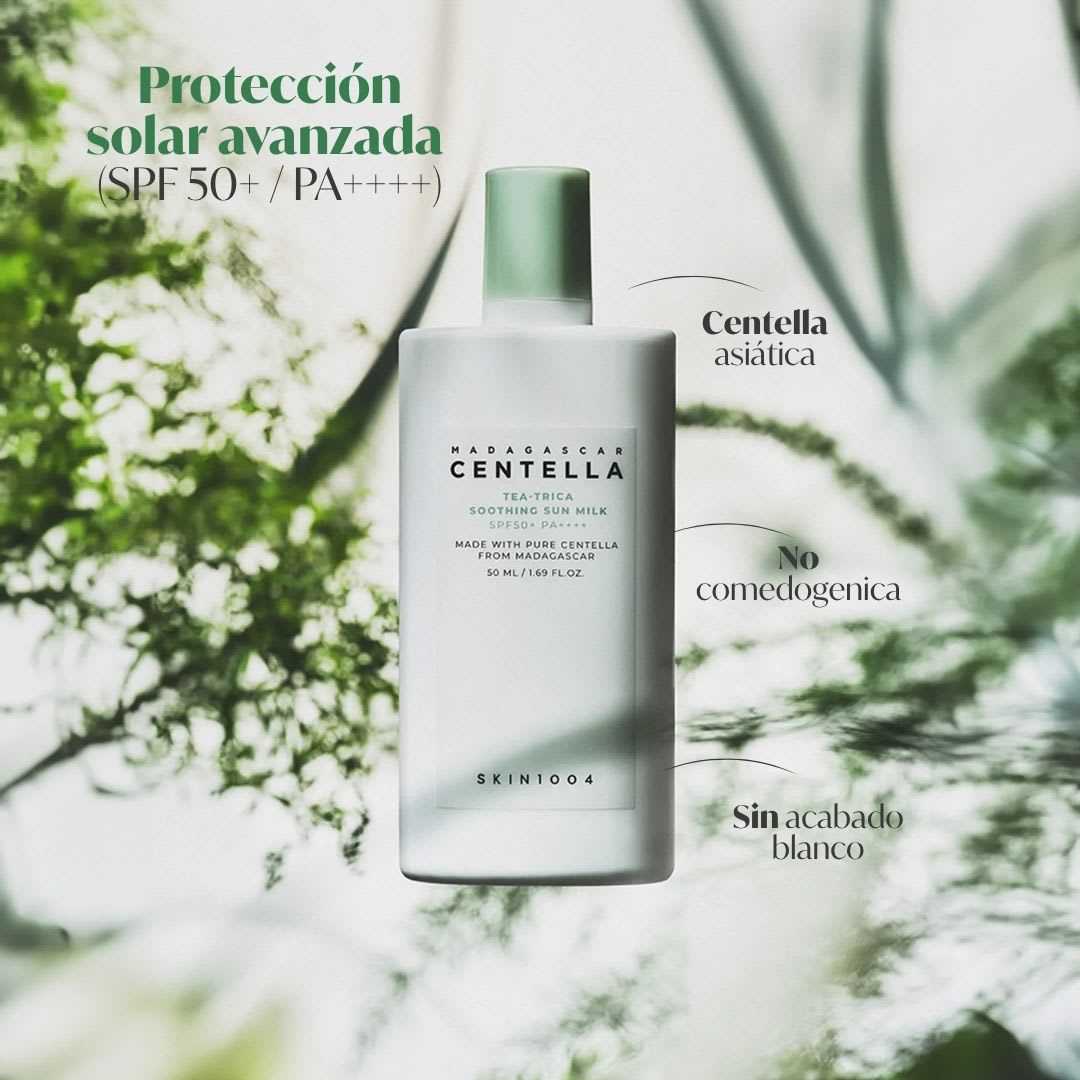 SKIN1004 Madagascar Centella Tea - Trica Soothing Sun Milk SPF50 + PA++++ 50ml3