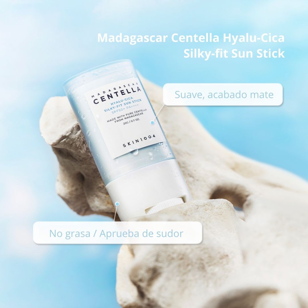 SKIN1004 Madagascar Centella Hyalu - Cica Silky Fit Sun Stick 20g - Protector Solar Barra4