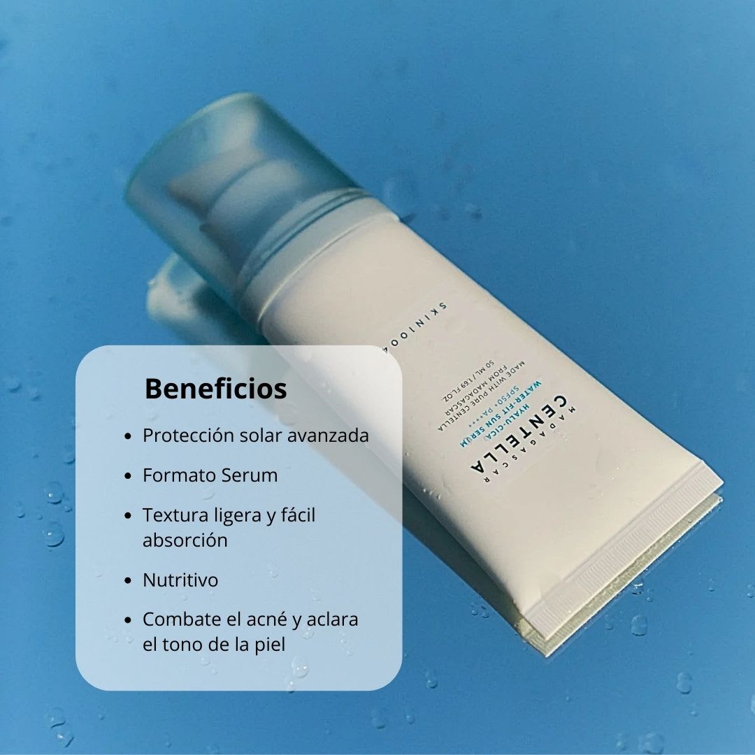 SKIN1004 Madagascar Hyalu - Cica Water Fit Sun Serum 50ml (Protector Solar)2