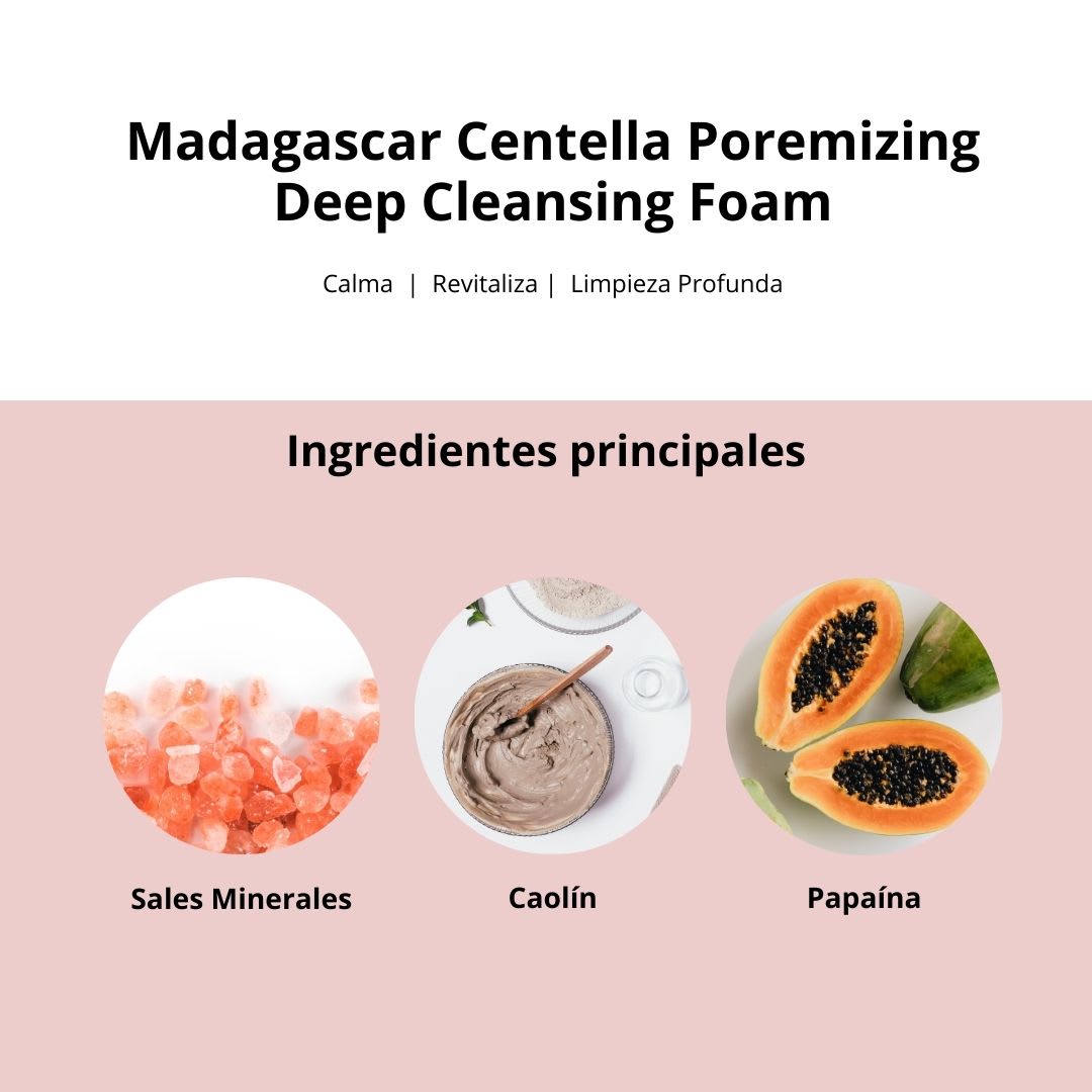 Skin1004 Centella Madagascar Poremizing Deep Cleansing Foam Limpiador 125ml3