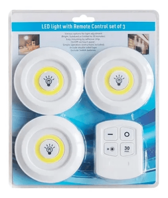 SET DE 3 LUCES DE EMERGENCIA