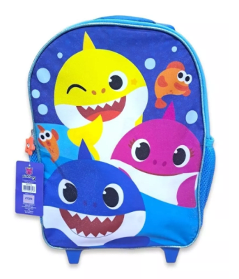 MOCHILA BABY SHARK CON RUEDAS 1361