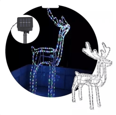 P/6 RENO NAVIDEÑO CON LUZ SOLAR 1.2MTS1