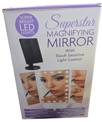 P/16 ESPEJO MAQUILLAJE LED PLEGABLE SUPERSTAR