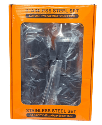 P/12 SET DE TERMO MATE STAINLESS 4PCS1
