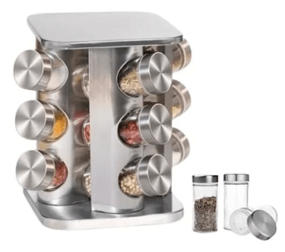 ESPECIERO METALICO GIRATORIO 12PCS