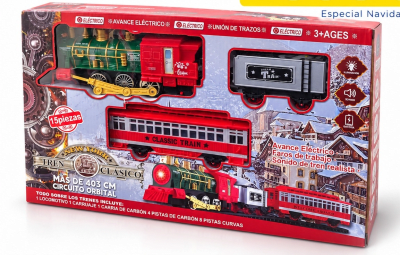 P/12 TREN NAVIDEÑO 15 PZAS 403 CM