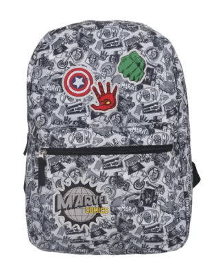 MOCHILA JUVENIL MARVEL PARCHES