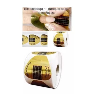 MOLDE PARA UÑAS DORADO 500 PCS1