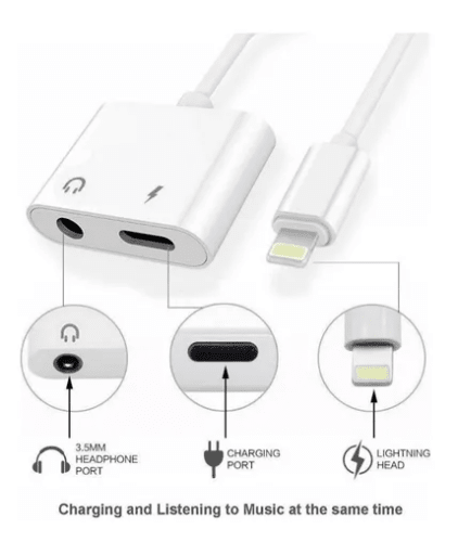ADAPTADOR DE AUDIO Y CARGA PARA IPHONE3