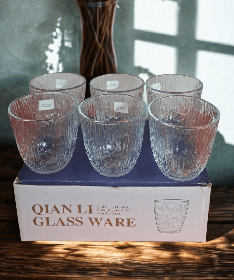 VASO DE VIDRIO 6 PIEZAS 0