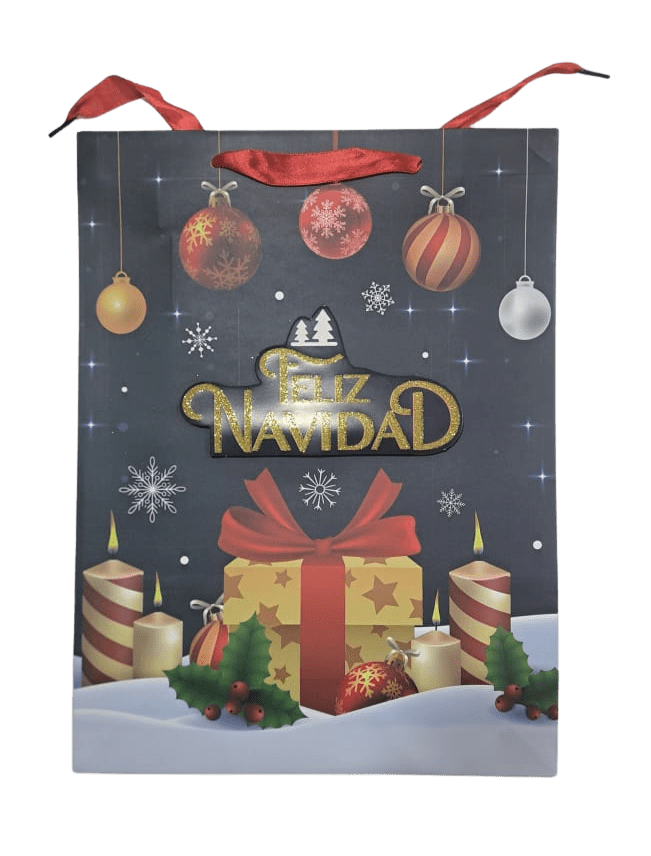 PACK 10 BOLSAS REGALO NAVIDEÑA 42X122