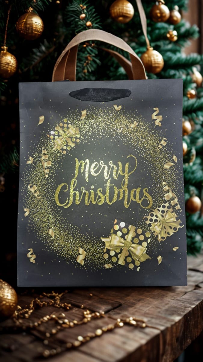 PACK 10 BOLSAS REGALO NAVIDEÑA 32X104