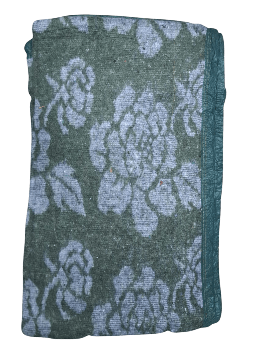 FRAZADA 2 PLAZA CON FLORES 0