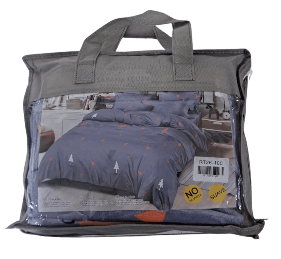 SABANA PLUSH CON DISEÑO 1.5 PLAZA 0