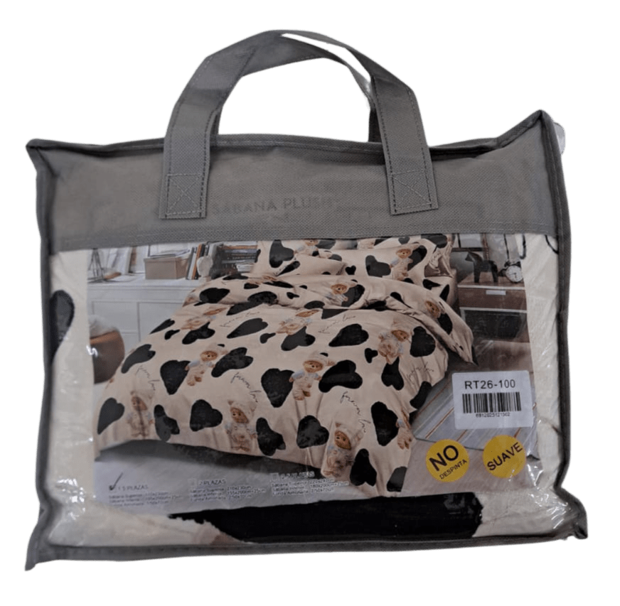 SABANA PLUSH CON DISEÑO 1.5 PLAZA2