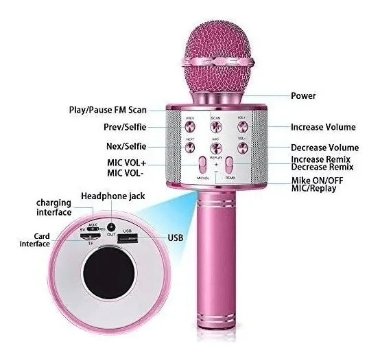 MICROFONO KARAOKE CON PARLANTE3
