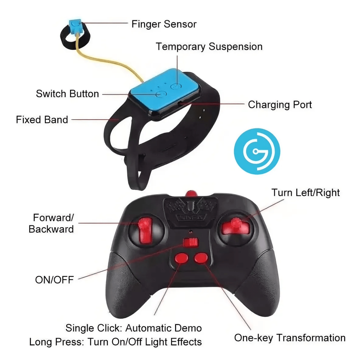 AUTO A CONTROL REMOTO GESTURE CON DOS CONTROLES3