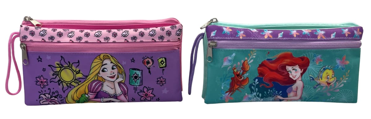 ESTUCHE DOBLE CIERRE PRINCESAS 2 DISEÑOS 0