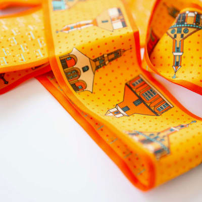 TWILLY 100% SEDA NATURAL IGLESIAS YELLOW ORANGE