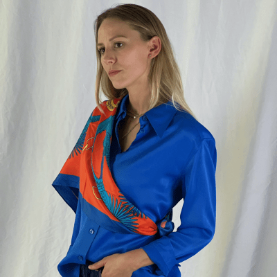 PAÑUELO 100% SEDA NATURAL ESPUELAS MAND