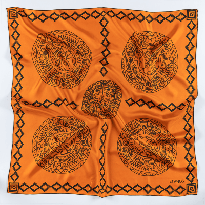 PAÑUELO 100% SEDA NATURAL TATUAJE ORG2