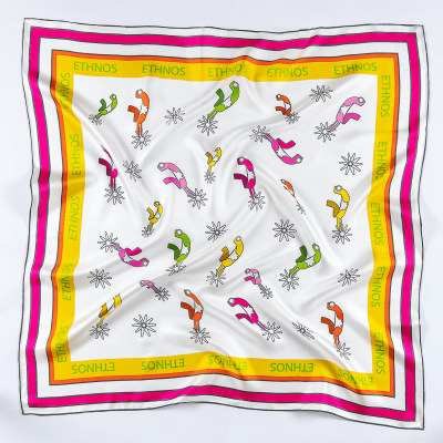 PAÑUELO 100% SEDA NATURAL ESPUELITAS SNWH1
