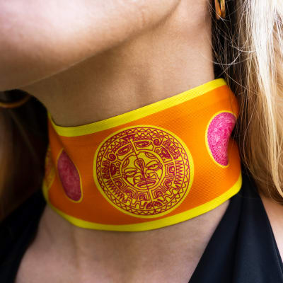 TWILLY 100% SEDA NATURAL TATUAJES ORANGE