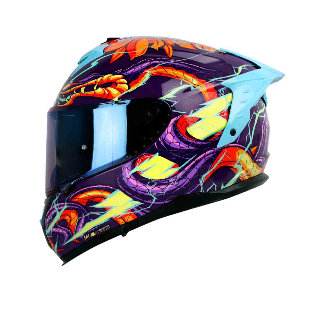 Casco moto Shaft pro 610dv evo fire thunder mr OXS