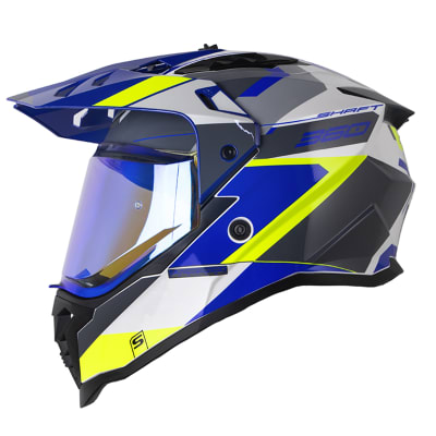 Casco moto shaft mx-360 misho bl.pr.b az multipropósito
