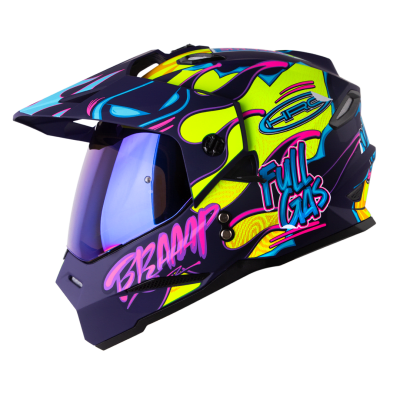 Casco moto hro mx-330dv stay wild am.n fc multiproposito