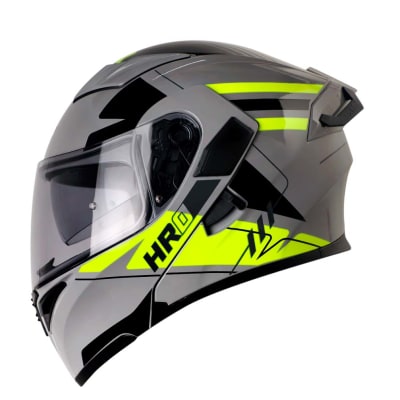 Casco Moto Hro 3400dv swag gris am.n sm.cl Abatible Sun Visor Certificación Dot