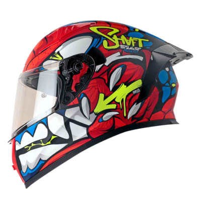 CASCO MOTO SHAFT 526SP EVO DANO ROJO AZUL INTEGRAL1