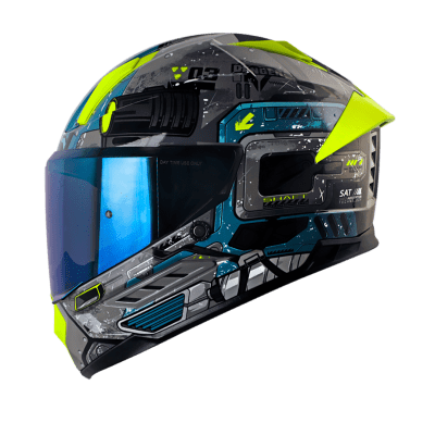 Casco moto shaft 595 omega gr az integral (SV)