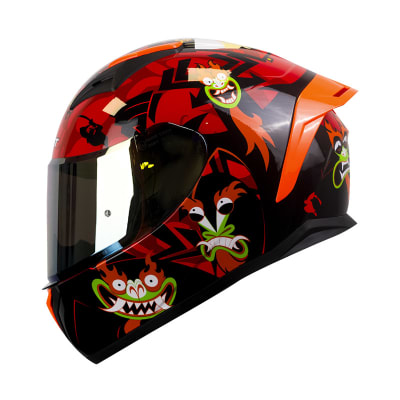 Casco moto shaft 582sp evo samurai jack integral edicion limitada cartoon network