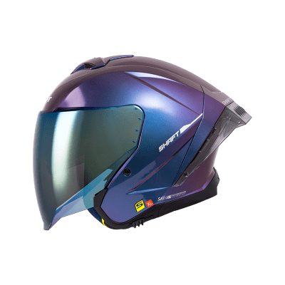 Casco moto shaft 246sp solid camaleon sl abierto