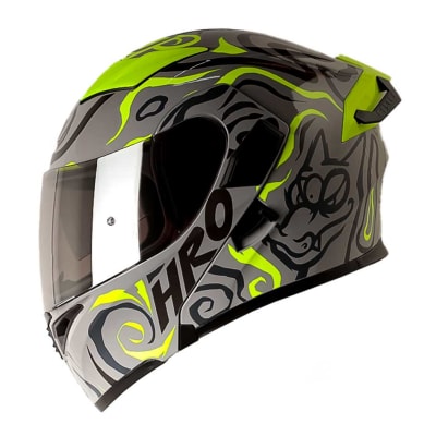 Casco Moto Hro 3400dv randomer gris Abatible Sun Visor Certificación Dot1