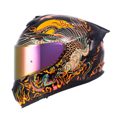 Casco moto integral shaft pro 610dv resurgimiento edición limitada artistas1