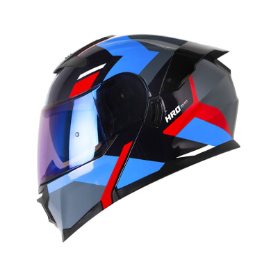 Casco Moto Hro 3440dv filo gr.os az Abatible Sun Visor Certificación Dot
