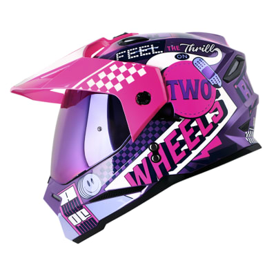 Casco moto hro mx-330dv bye bye mr fc multipropósito1