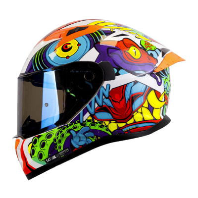 Casco moto shaft 522 sp comic monster bl brillo nj.n integral