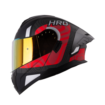 Casco moto hro 3480dv terral ng rj abatible con sun visor dot