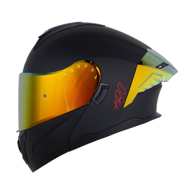 Casco moto hro 3480dv evo solid n.m rj abatible con sun visor dot1
